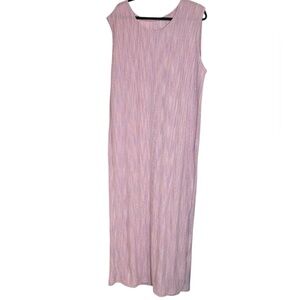 Heydari Pink Textured Sleeveless Maxi Dress Size +1 Fits US 16